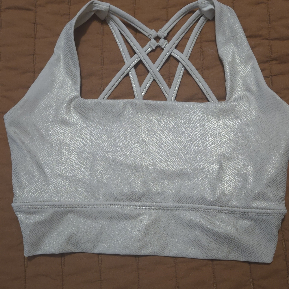 BuffBunny Silver Sports Bra